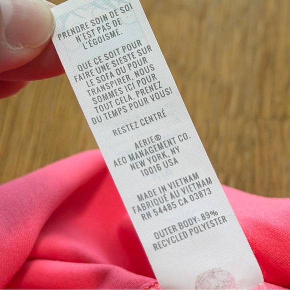 Offline by Aerie MEDIUM Coral Pink Tiered Ruffle Lined Athletic Shorts - Picture 7 of 9